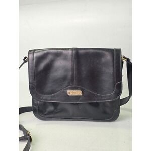 Vintage Philippe Women's Crossbody Bag Black Leather Shoulder Bag Purse